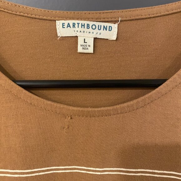 Earthbound Trading Company Floral Sleeve Shirt Size L - Picture 3 of 6